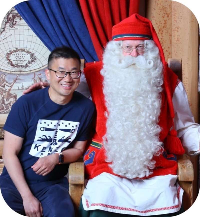 Franck visited the hometown of Santa Clause