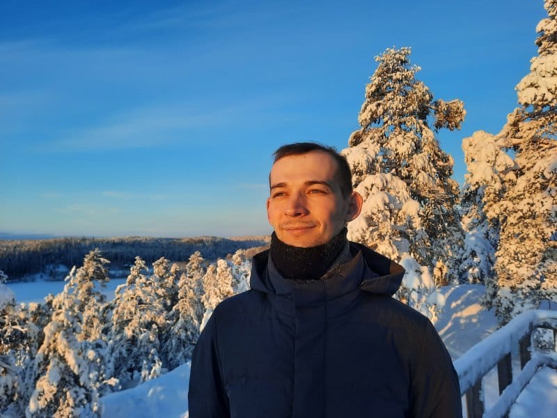 Gleb enjoying the winter season