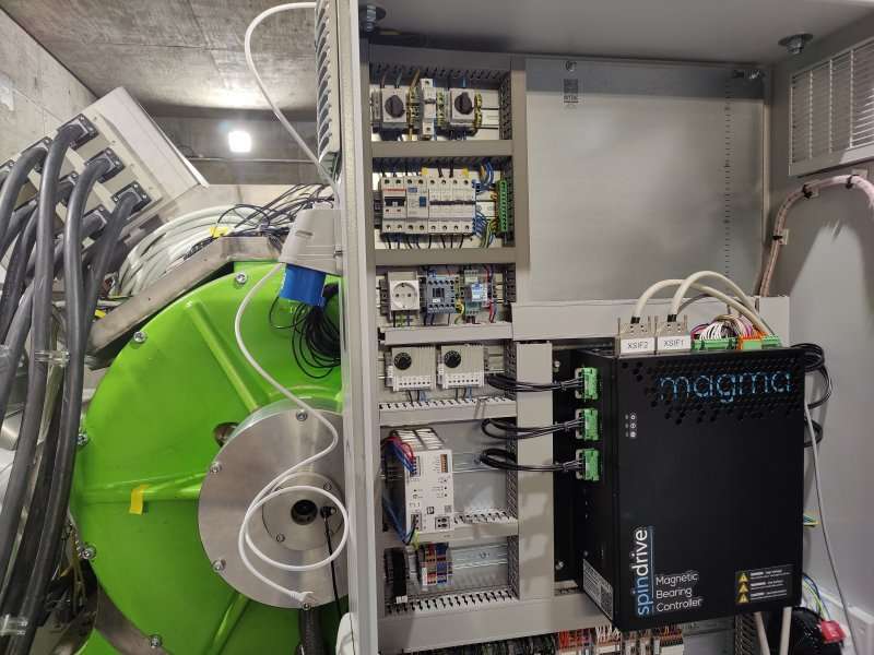 Magma AMB controller installed with the high-speed multi-megawatt machine at LUT University high-speed test bunker